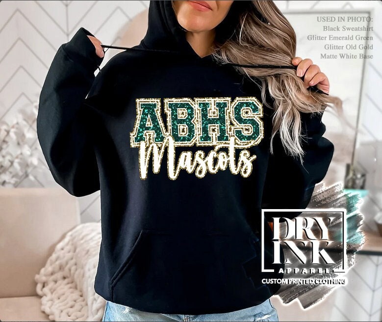 Custom Cheer Sweat Shirt, Personalized Team School Letters, School Spirit Pride, Cheerleader Gift, Cheer Sweat Shirt Bulk Order, ALL01082403