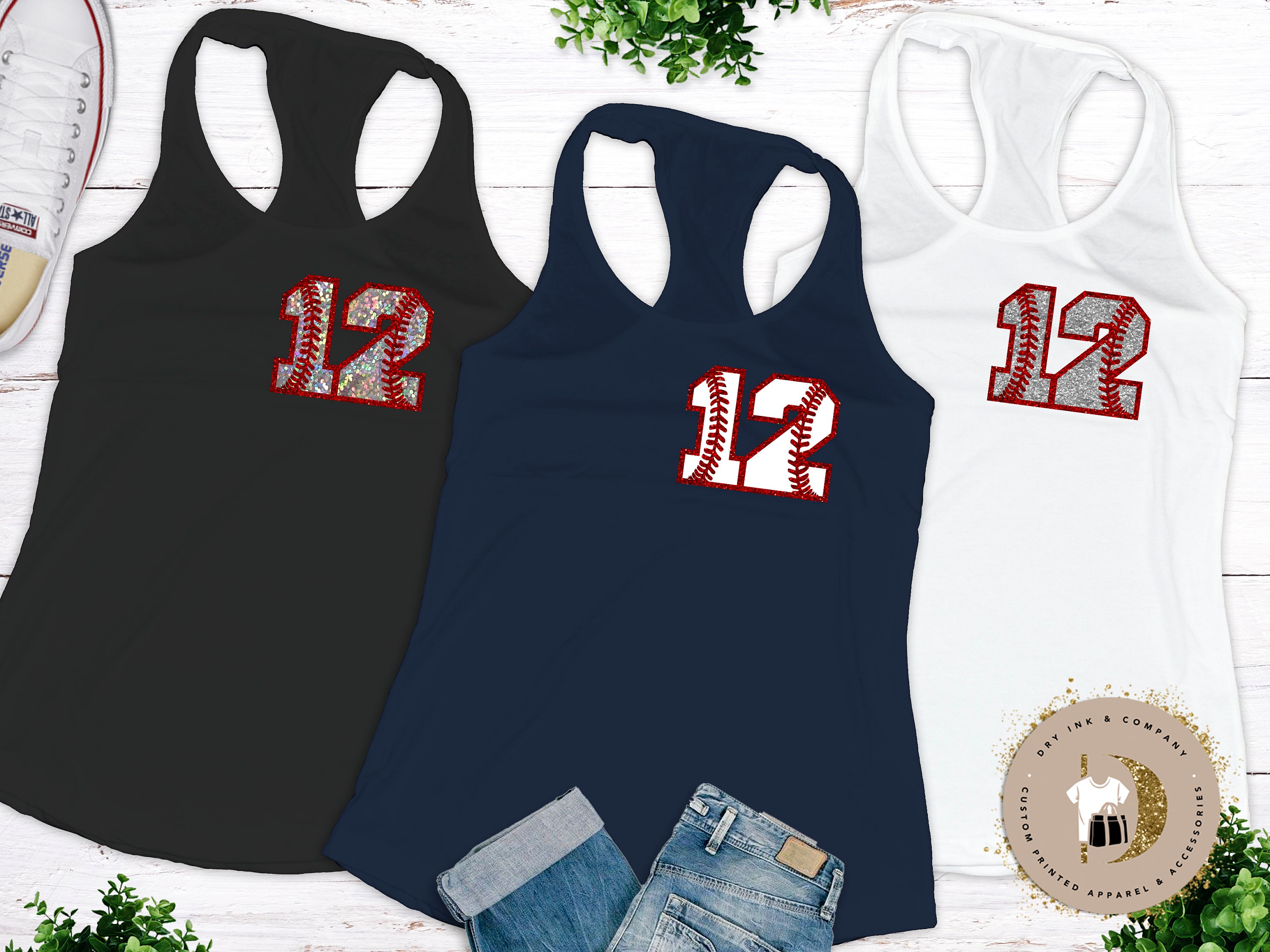 Personalized Baseball Chest Number on Tank Personalized Etsy