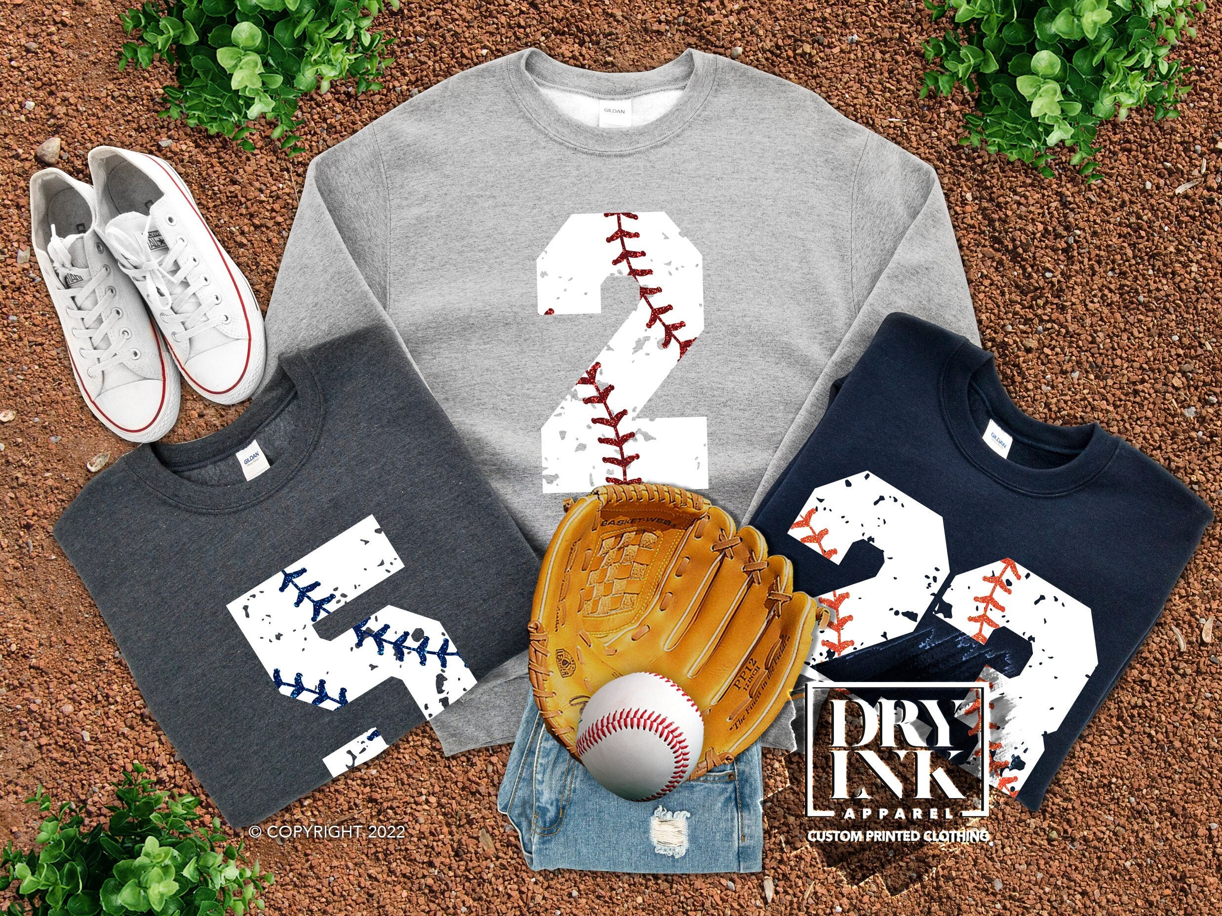 Custom Baseball Sweatshirts, Custom Glitter Baseball Sweatshirt, Custom Vintage Baseball Number, Baseball Mom, Baseball Team Sweatshirt