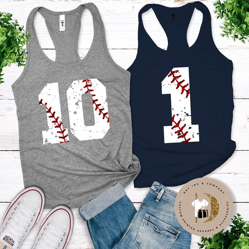 Personalized Baseball Tee Baseball Shirt Personalized Softball FRONT DESIGN ONLY Personalized Vintage Baseball Number