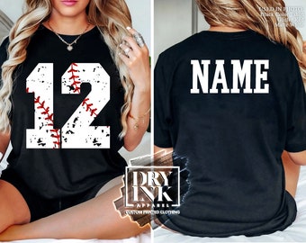 Custom Baseball Shirt, Baseball Numbers Shirt, Women Baseball Tshirt, Baseball Spirit wear, Vintage Baseball Number, Team, Baseball Mom