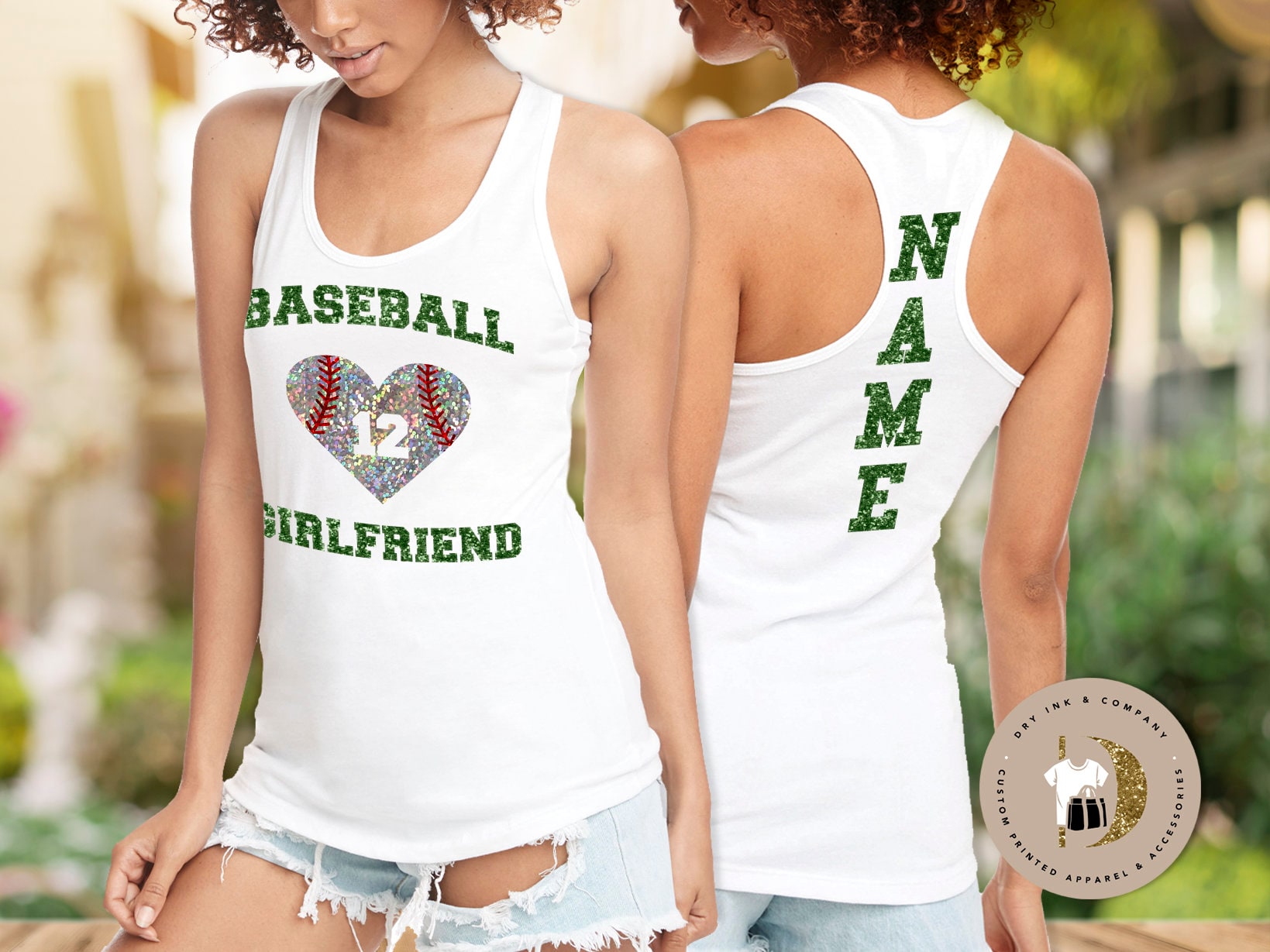 Personalized Baseball Girlfriend Shirt with Number Bling Etsy