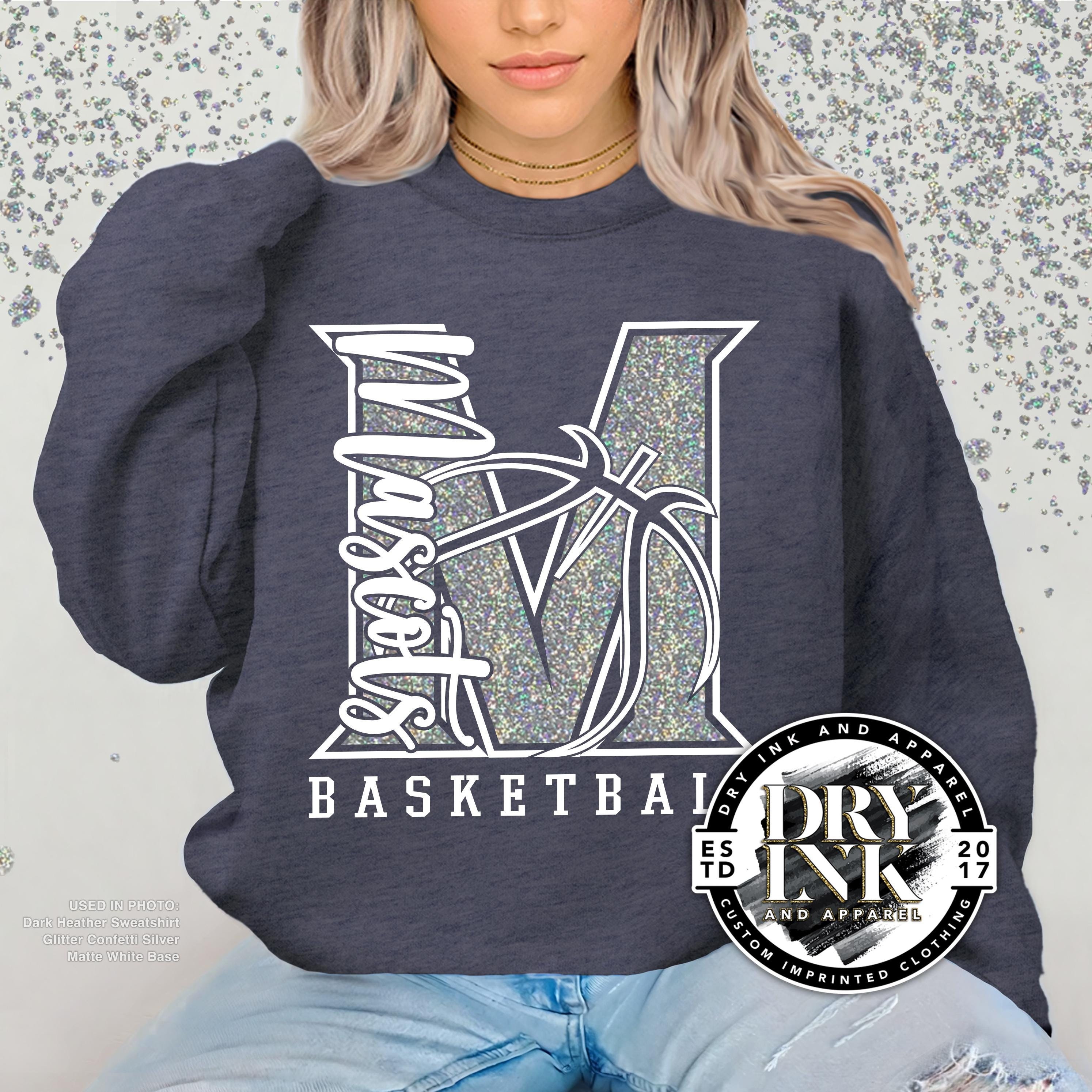 Custom Glitter Basketball Mom Sweatshirt: Personalized Team Mascot