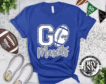 Custom Football Tshirt,  Glitter Football Shirt, Football Mom Tshirts, Football Mom Gift, Bella and Canvas 3001 Tshirt, CHR06222403
