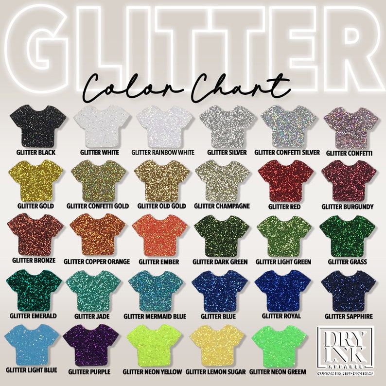 GLITTER COLOR CHART