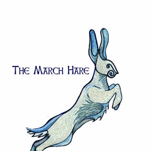 March Hare Spring Equinox Waterproof Vinyl Sticker in Matte or Holographic Finish image 1