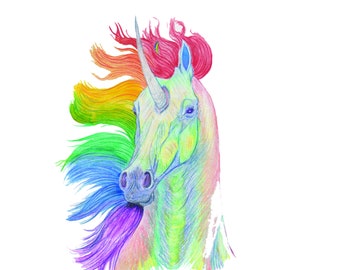 Pride Rainbow Einhorn Aufkleber