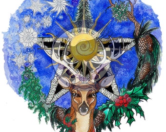 Yule Pentacle Open Edition Print