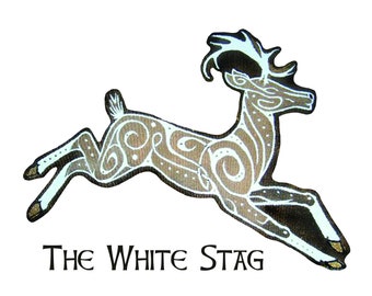 The White Stag Celtic Design Sticker