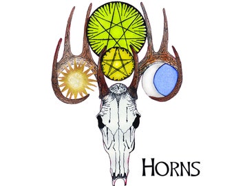 Horns Deer Skull Sticker