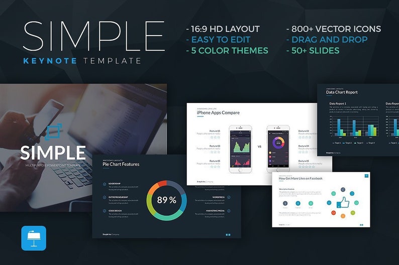 Simple Keynote Template Etsy