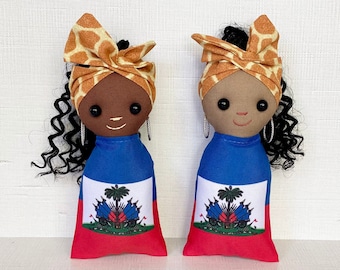 Flag Doll - Haiti (Brown or Tan) Black Doll