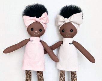 Shimmer Dress(Light Pink or Very Light Pink)Black Doll. African American Doll. Latin Doll. Mixed Race Doll