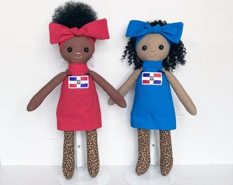 Flag Doll -Dominican Republic(Red or Blue)