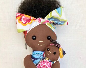 Mommy & Baby Dolls. Black Doll. African American Doll