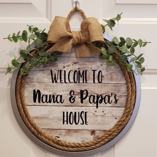 Nana and Papa's House Wooden Wood Sign Grandparents Etsy