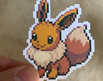 Eevee Pokemon Sticker Pixel Art 