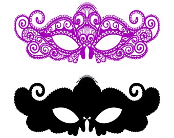 Download Mardi gras mask svg | Etsy