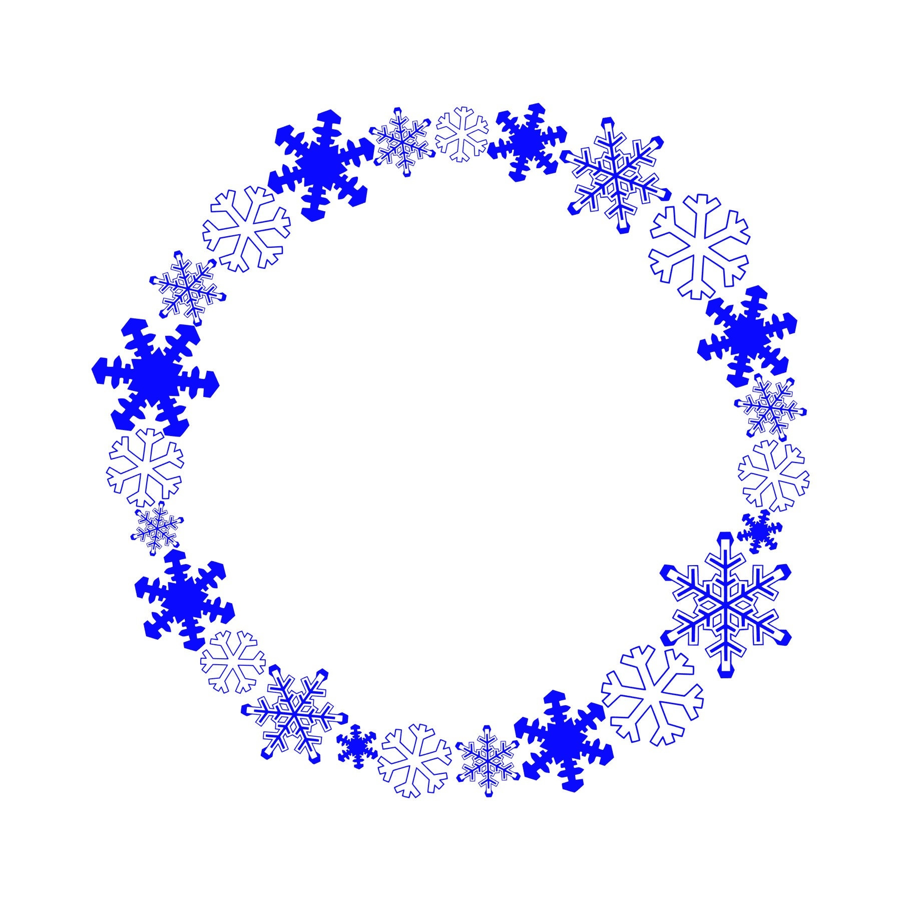 Download Snowflake Wreath SVG JPG Digital Download | Etsy