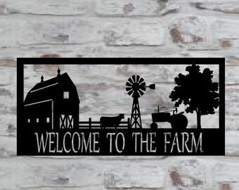 farm metal art etsy