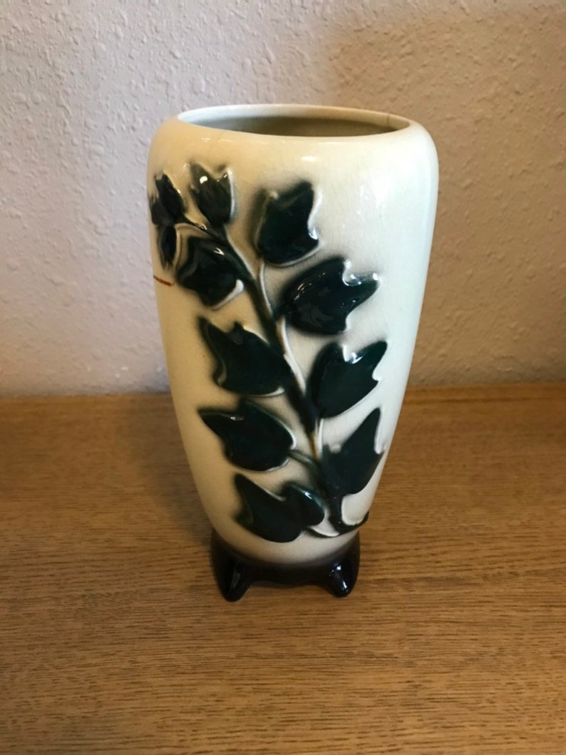 Vintage Vase With Ivy Design