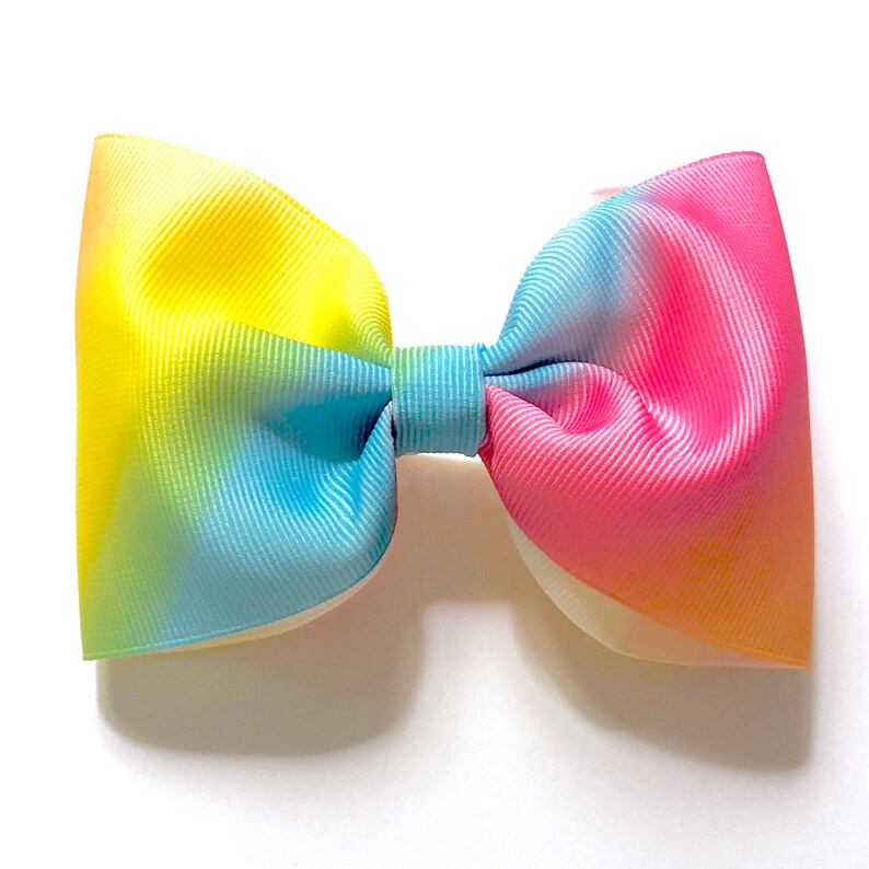 Pastel Rainbow Hair Bow Etsy