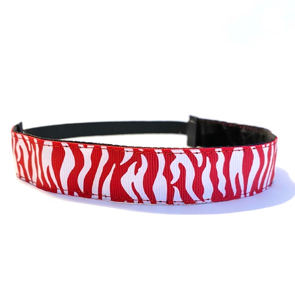 Red and White Striped Headband