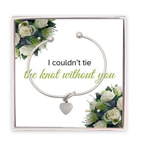 Non potevo legare, Vuoi essere la mia proposta di damigella d&#39;onore, Proposta di matrimonio, Bracciale con nodo, Proposta di damigella d&#39;onore,