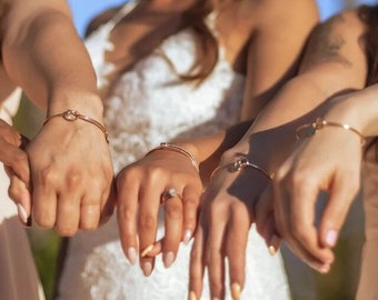 Boîte de proposition de demoiselle d'honneur, cadeau de demoiselle d'honneur, proposition de fête nuptiale, bracelet de demoiselle d'honneur, je ne peux pas faire le noeud sans toi