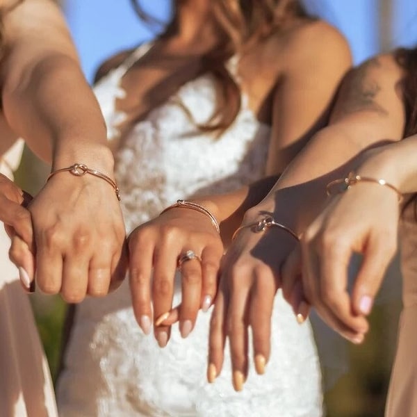 Boîte de proposition de demoiselle d'honneur, cadeau de demoiselle d'honneur, proposition de fête nuptiale, bracelet de demoiselle d'honneur, je ne peux pas faire le noeud sans toi