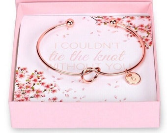I couldn't Tie the Knot without you, Bridesmaid Gift, Bridal Party Proposal, Bridesmaid Bracelet,  Bridesmaid Proposal, Tie the Knot