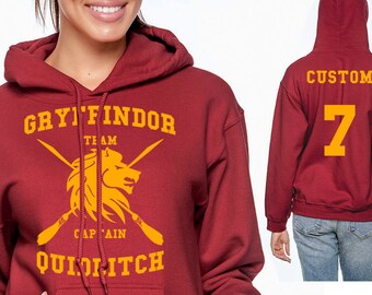GRYFFIN Quidditch Hoodie - CUSTOMIZED Gryffin Hoodie - HP Clothes - Men's Hoodie - Women's Sweatshirt