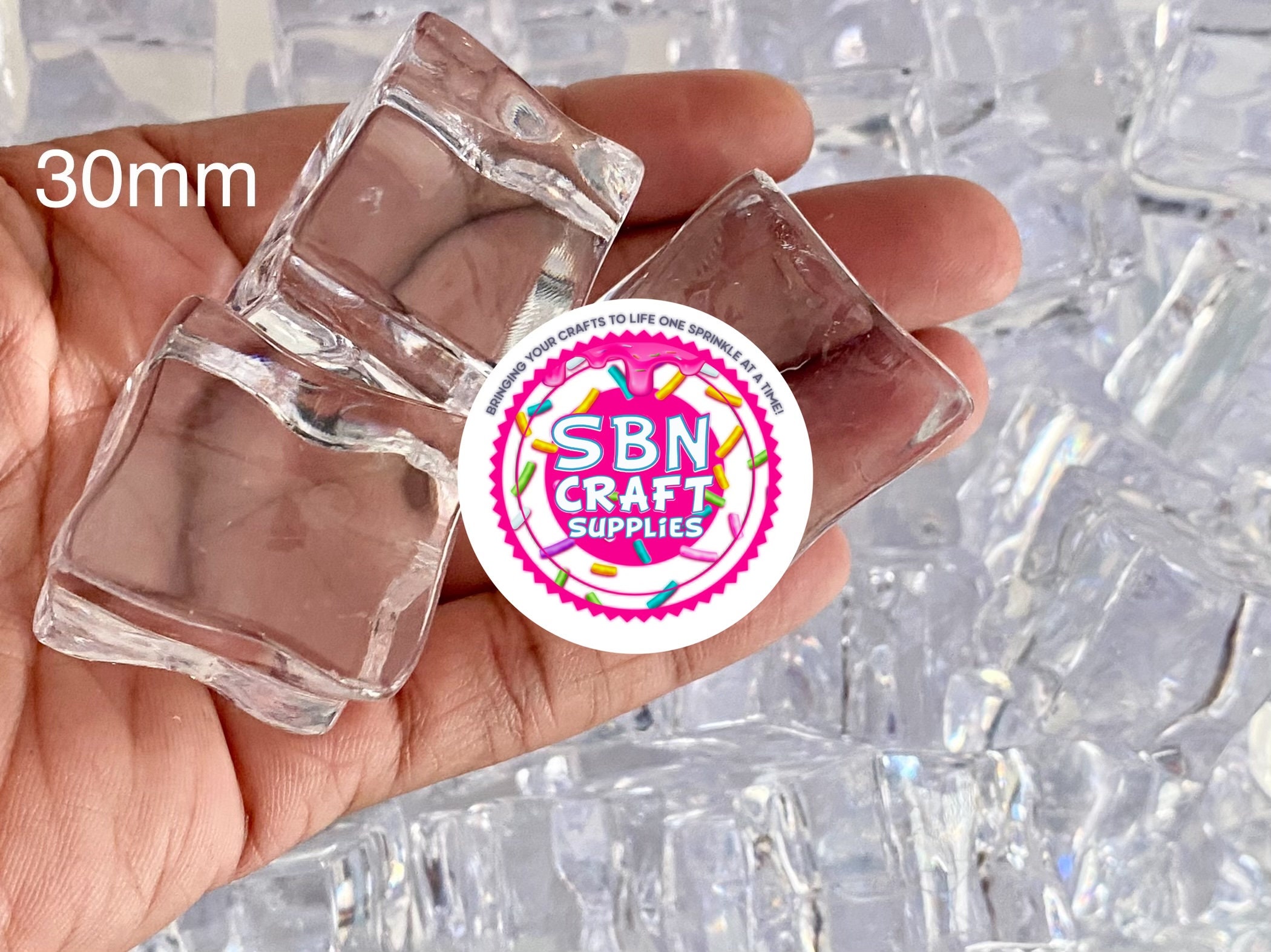 5pc 3D Realistic Acrylic Ice Cubes Fake Ice Cube Cabochon Etsy