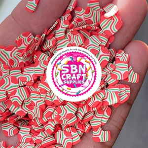 NEW 5mm Santa’s Christmas Stocking Fake Sprinkles Polymer Clay Colorful Fake Candy Sprinkle Decorations for Fake Cake Dessert