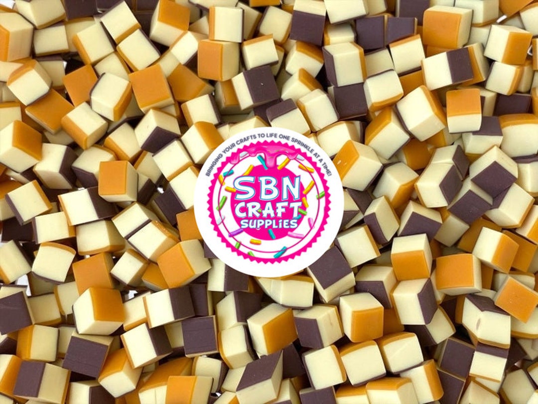 NEW Caramel Chocolate Toffee Chunks Clay Faux Baking Crumbles for