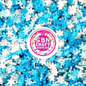 BULK 500 GRAM Snowflake Fake Sprinkles | fake food decoden  slime supplier fake dessert faux food kawaii craft supplies fimo