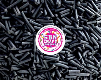 Black Clay Fake Sprinkles | fake food decoden  slime supplier fake dessert faux food kawaii craft supplies fimo (0261)