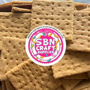 5pc Fake Whole Graham Cracker Biscuits Fake Food Fake Bake Deco Toppings Decoden Cookies Cookie Crumbs Simulation Food SBN Craft Supplies