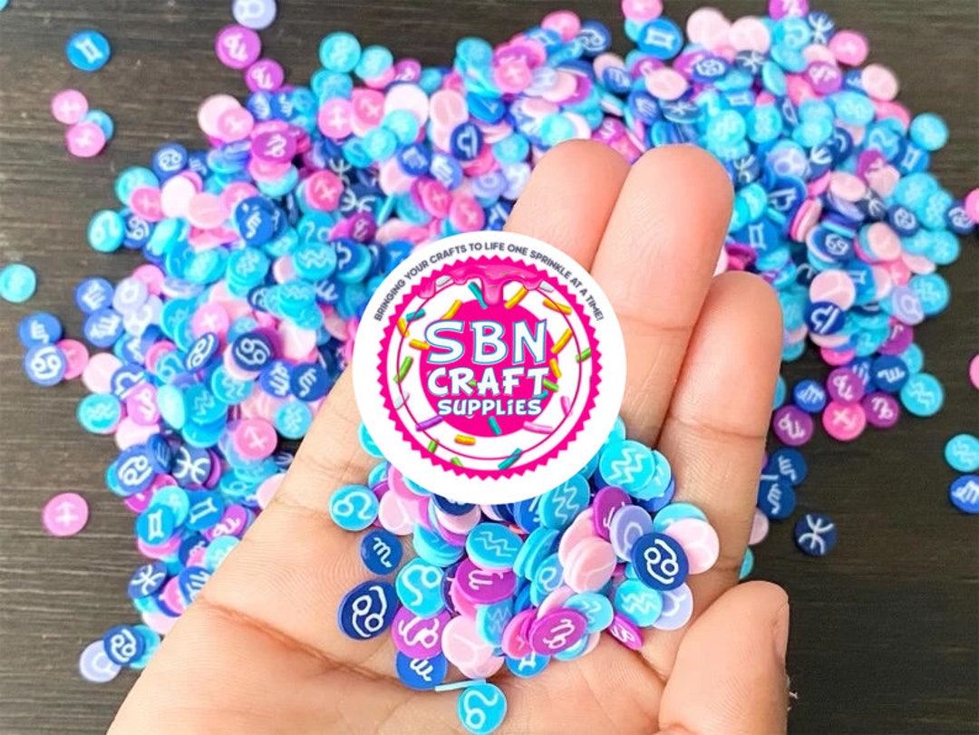 NEW Astrology Zodiac Signs 5mm Fimo Slices Fake Sprinkles Fake Food
