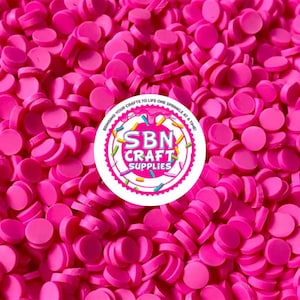 50 Gram 5mm Round Barbie Pink Confetti Fake Sprinkles | fake food decoden  slime supplier fake dessert faux food fake baking supplies