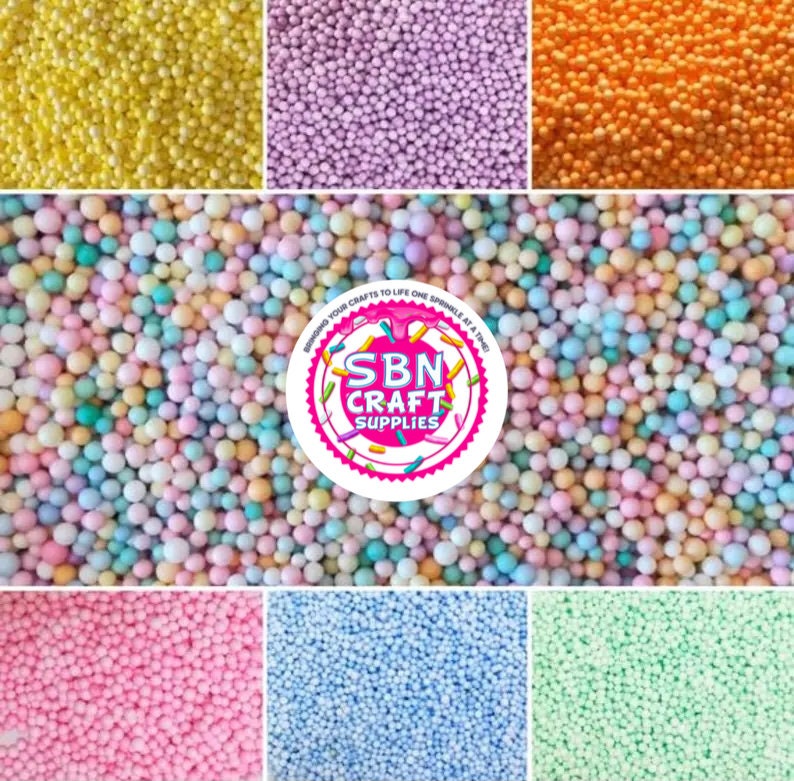 Foam Beads for DIY Craft, Slime Beads 19 Packs Approx 61,100 PCS