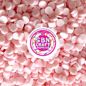 5mm Round Pink Chocolate Chip Fake Sprinkles | fake food decoden  slime supplier fake dessert faux food fake baking supplies (0251)