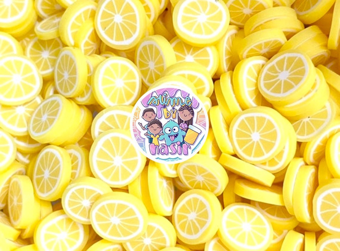 NEW Large 10mm Lemon Fimo Slice Fake Sprinkles | fake food decoden  s…