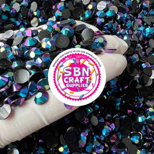 Galaxy Rhinestones AB Flatback Resin Rhinestone 2mm 3mm 4mm 5mm 6mm Choose Size Perfect for DIY Snow Globe Tumblers Nail Art Non-hotfix