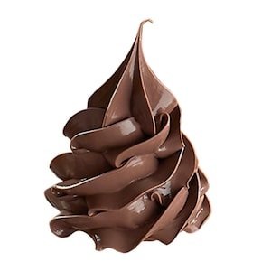 Puede incluir: Un remolino de glaseado de chocolate negro rico, perfecto para decorar pasteles y cupcakes.