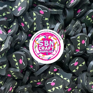 NEW Bella the Black Cat Fimo Slice Fake Sprinkles Clay Sprinkle Perfect for DIY Embellishments Slime Tumblers Halloween Sprinkles
