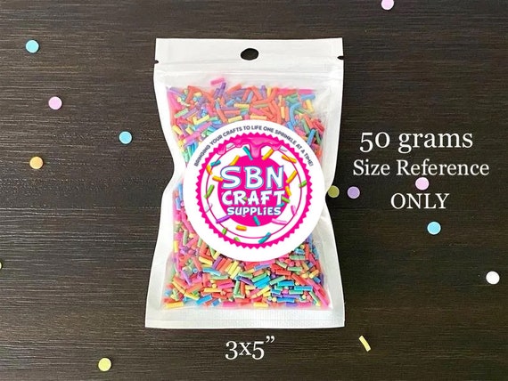 Faux/Fake Handmade Fake Bake Craft Sprinkles-NON EDIBLE PRIMARY COLORS+  RAINBOW