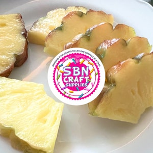 5 pièces 3D ananas tranchés bol de fruits artificiels décoration morceaux cabochon breloques faux modèle de nourriture simulation accessoires de photographie alimentaire