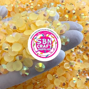 BULK 4oz. Tangerine Orange Rhinestones AB Flatback Resin Rhinestone Mixed Size Perfect for DIY Snow Globe Tumblers Non-hotfix