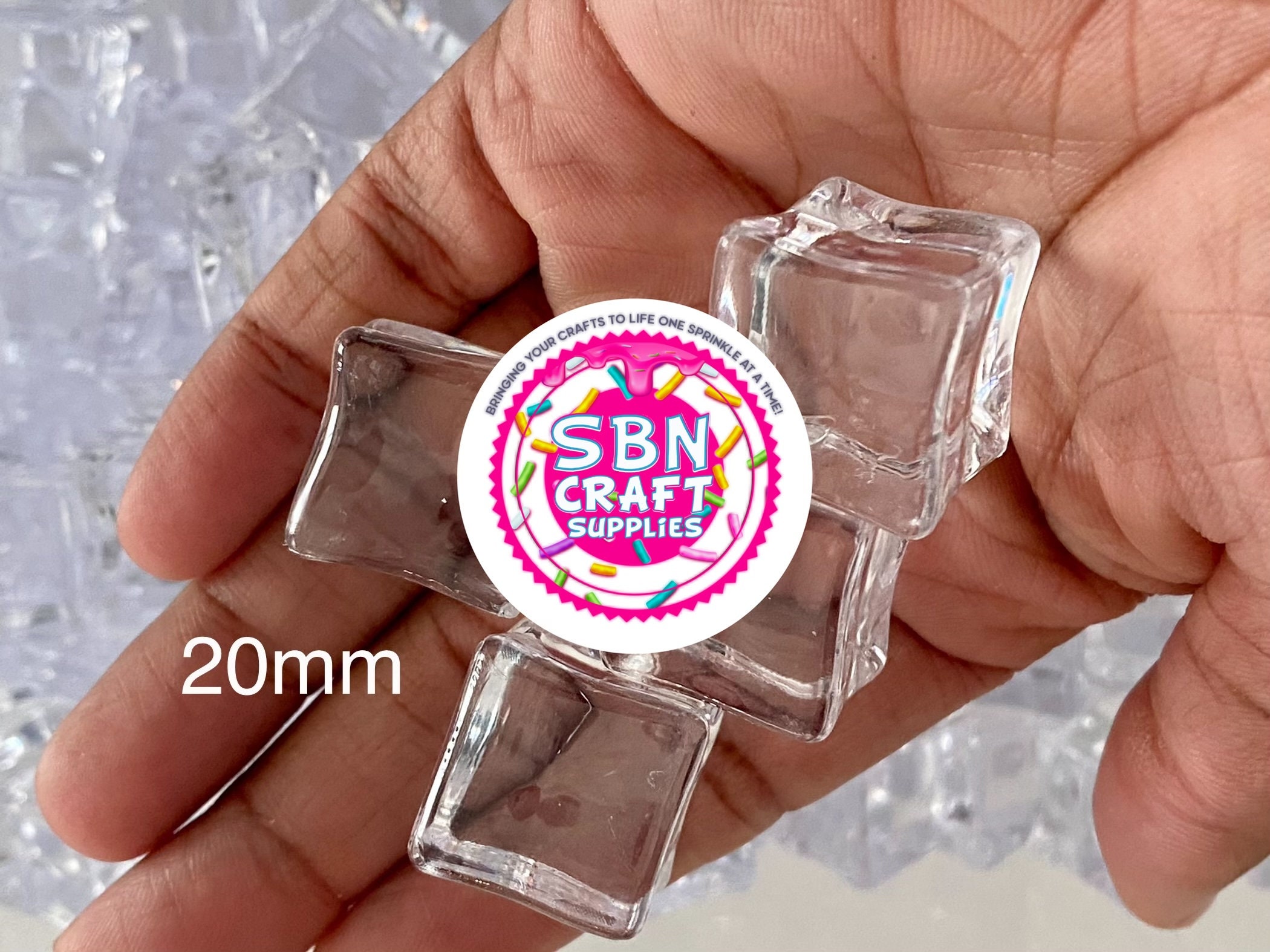 5pc 3D Realistic Acrylic Ice Cubes Fake Ice Cube Cabochon Etsy